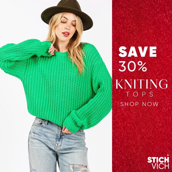 STICHVICH Sweaters - SAGE + FIG Round Neck Drop Shoulder Sweater